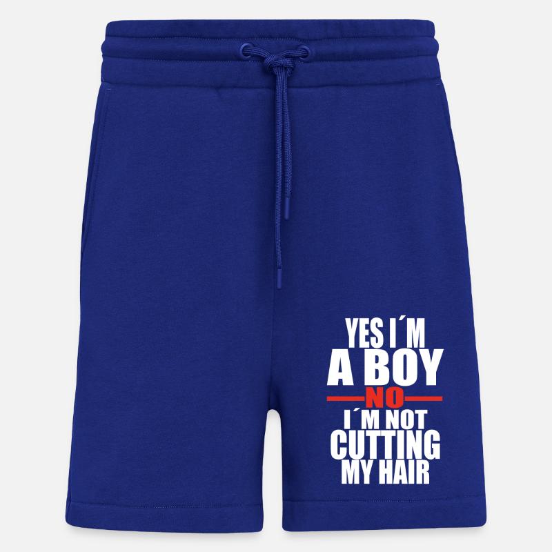 Citation de cheveux longs garçon - Short bio décontracté fabriqué en UE - Iconic Blue