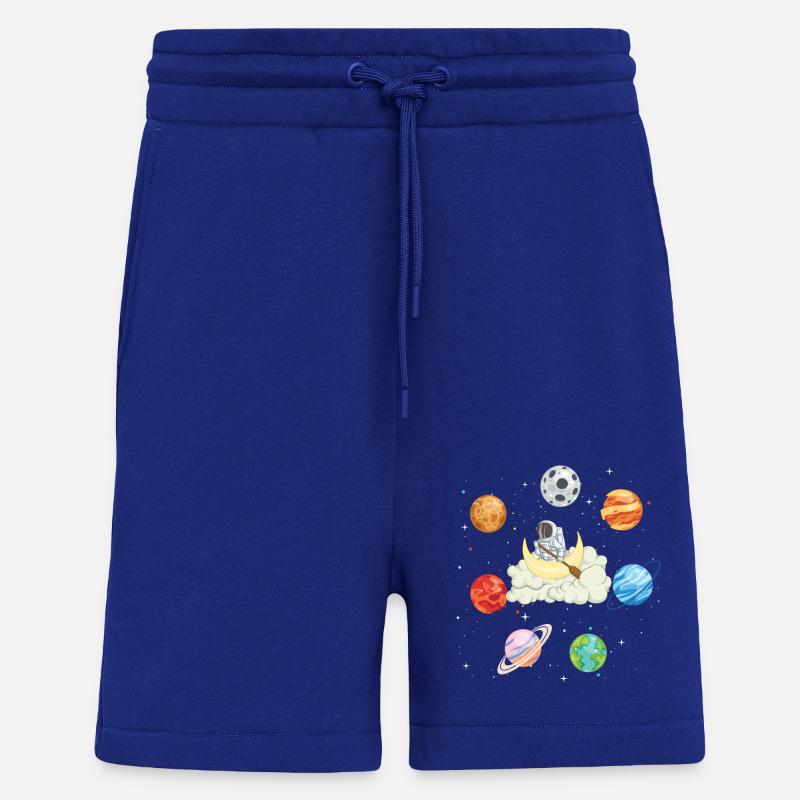 Astronaute Planète Aviron Nuage - Short bio décontracté fabriqué en UE - Iconic Blue