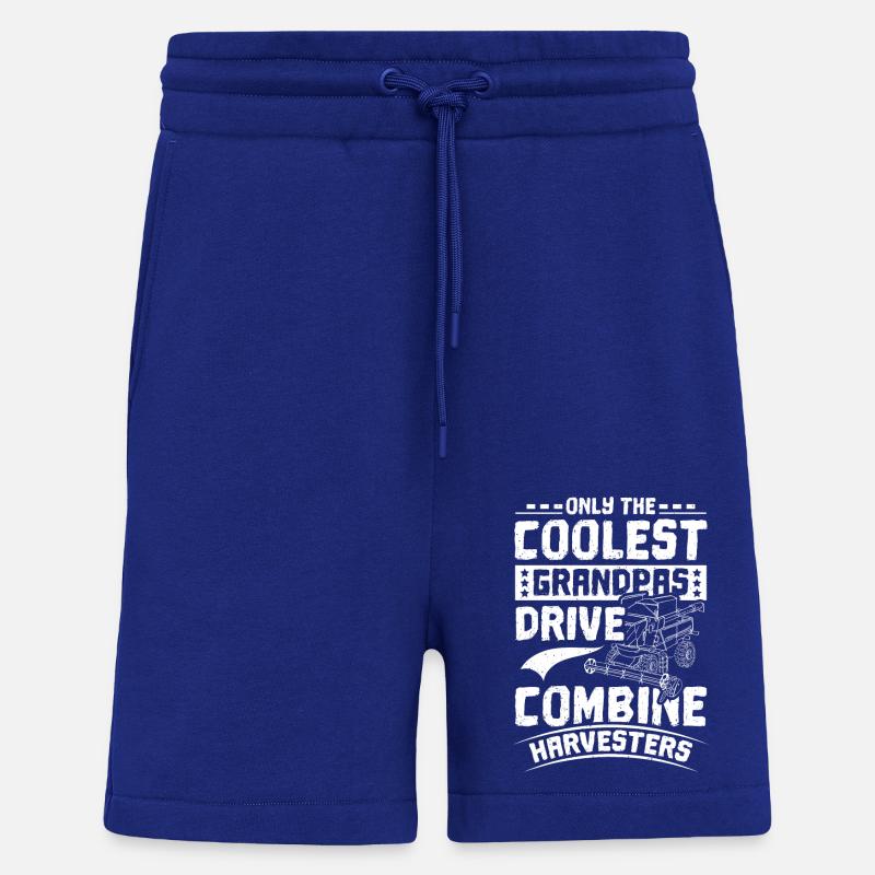 Moissonneuse-batteuse Grand-père - Short bio décontracté fabriqué en UE - Iconic Blue