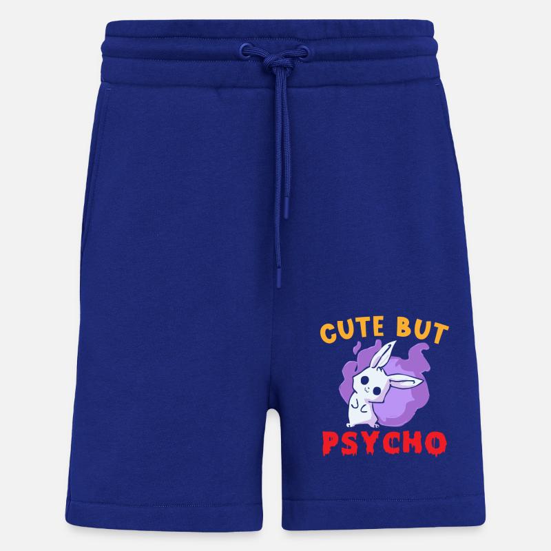 Mignon mais Psycho Hase Goth - Short bio décontracté fabriqué en UE - Iconic Blue
