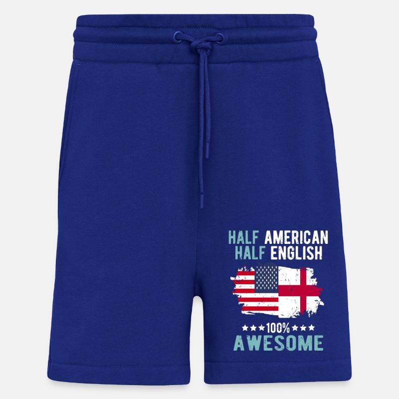 Mi-Américain, mi-Anglais - Short bio décontracté fabriqué en UE - Iconic Blue