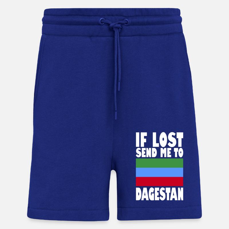 Drapeau du Daghestan - Short bio décontracté fabriqué en UE - Iconic Blue