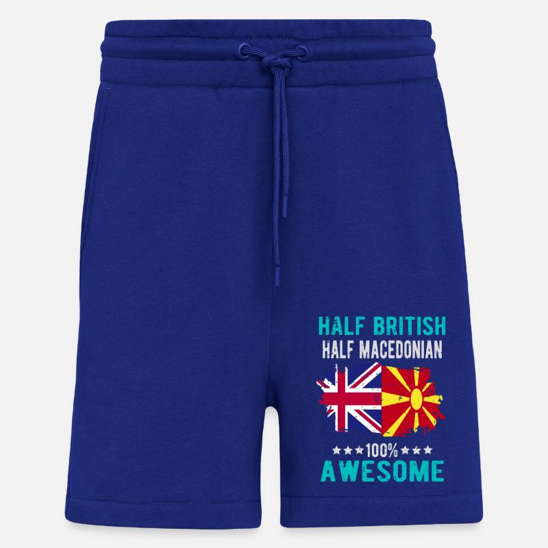 Half British Half Macedonian - Shorts - made by SPREAD - Iconic Blue