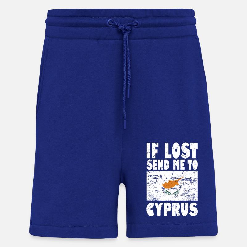 Drapeau de Chypre Disant - Short bio décontracté fabriqué en UE - Iconic Blue
