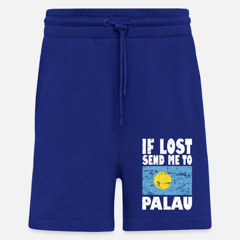 Dicton du drapeau des Palaos - Short bio décontracté fabriqué en UE - Iconic Blue