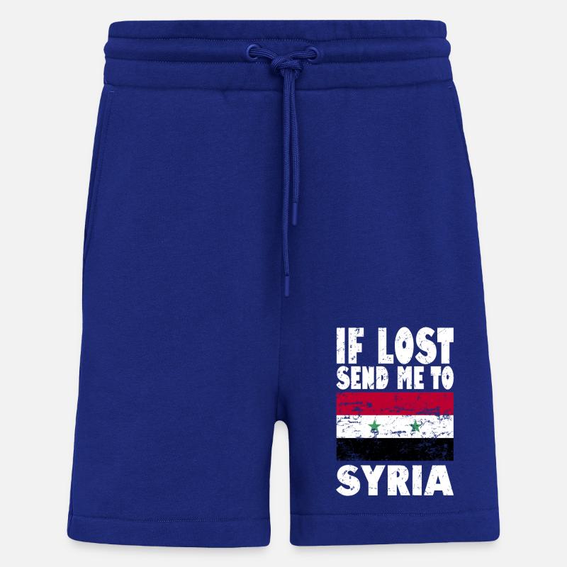 Slogan du drapeau syrien - Short bio décontracté fabriqué en UE - Iconic Blue