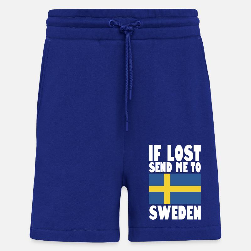 Drapeau de la Suède - Short bio décontracté fabriqué en UE - Iconic Blue