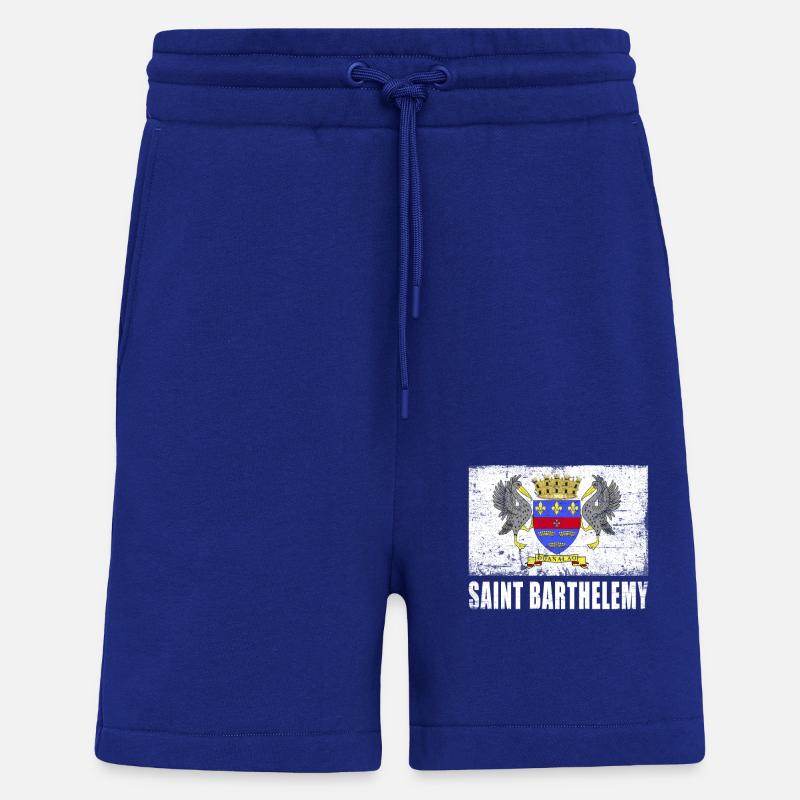 Drapeau de Saint-Barthélemy - Short bio décontracté fabriqué en UE - Iconic Blue