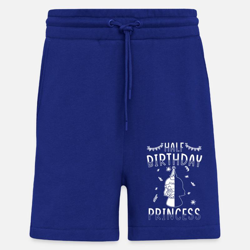 Demi-année 6 mois anniversaire princesse - Short bio décontracté fabriqué en UE - Iconic Blue