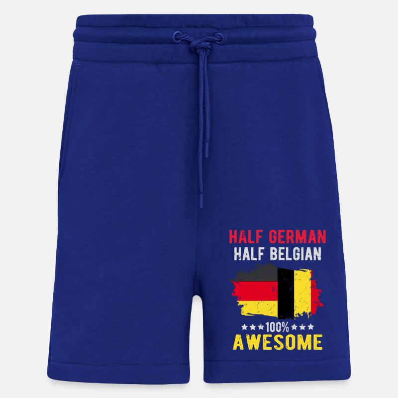 Half German Half Belgian - Shorts - made by SPREAD - Iconic Blue