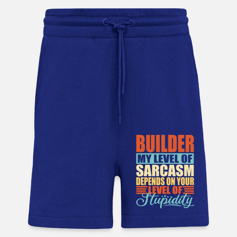 Bauheder sarkasmus aime le constructeur - Short bio décontracté fabriqué en UE - Iconic Blue