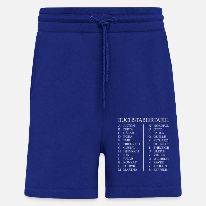 Buchstabiertafel - Shorts - made by SPREAD - Iconic Blue