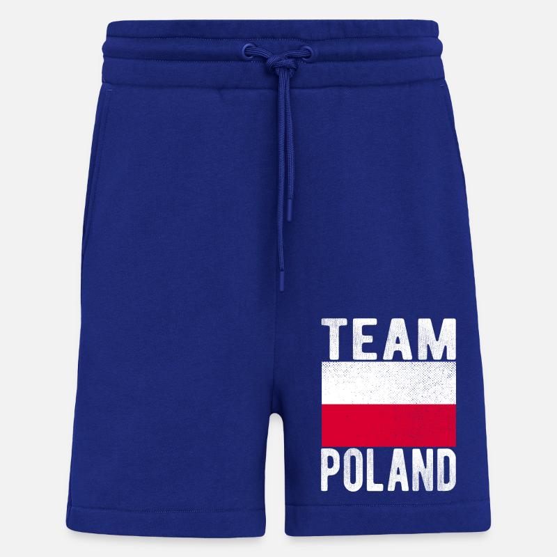 Drapeau de la Pologne - Short bio décontracté fabriqué en UE - Iconic Blue