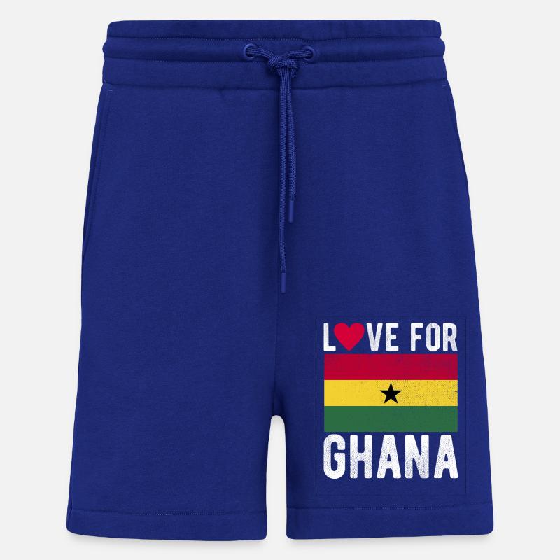 Drapeau du Ghana - Short bio décontracté fabriqué en UE - Iconic Blue