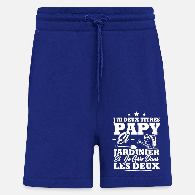 Papy et Jardinier - Short bio décontracté fabriqué en UE - Iconic Blue