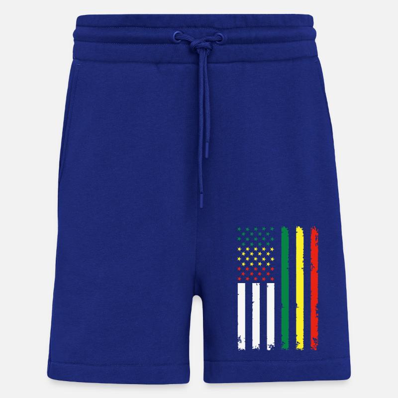 Drapeau de l’indépendance américaine Juneteenth - Short bio décontracté fabriqué en UE - Iconic Blue
