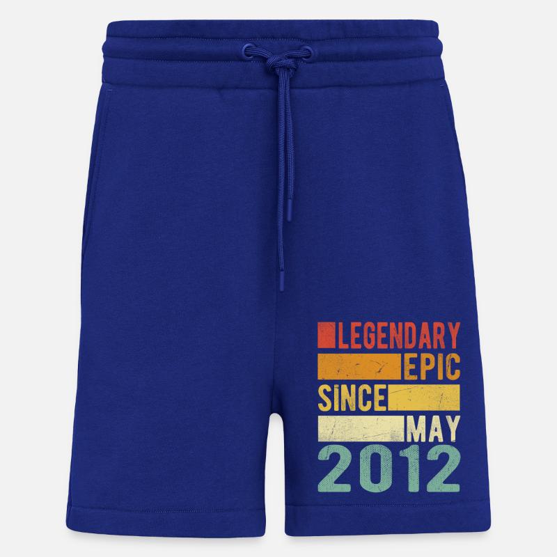 Anniversaire Mai 2012 Épopée légendaire - Short bio décontracté fabriqué en UE - Iconic Blue