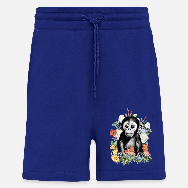 Affe Blumen - Shorts - made by SPREAD - Iconic Blue