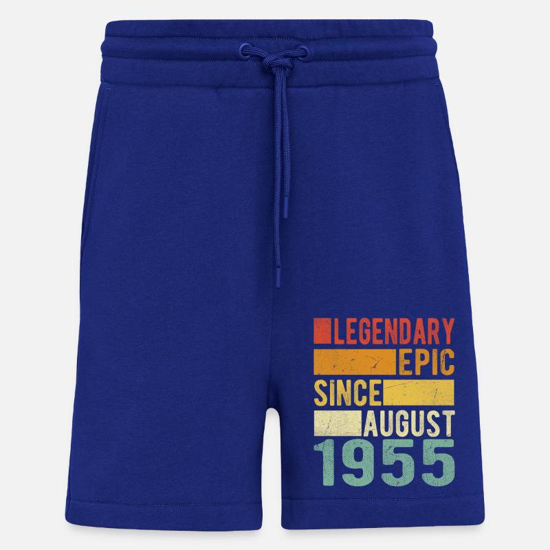 Anniversaire: Août 1955 Épopée légendaire - Short bio décontracté fabriqué en UE - Iconic Blue