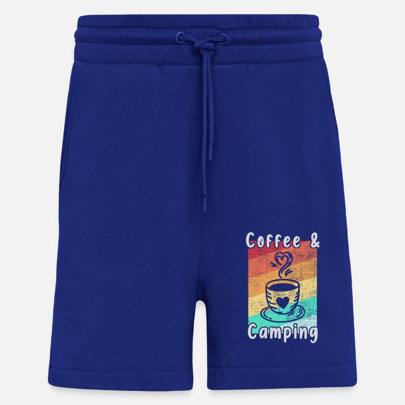 Camping et café - Short bio décontracté fabriqué en UE - Iconic Blue