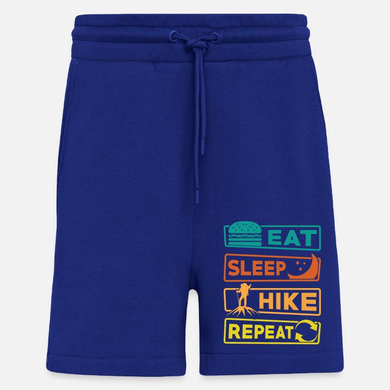 Eating, sleeping, hiking, repeating - Shorts - made by SPREAD - Iconic Blue