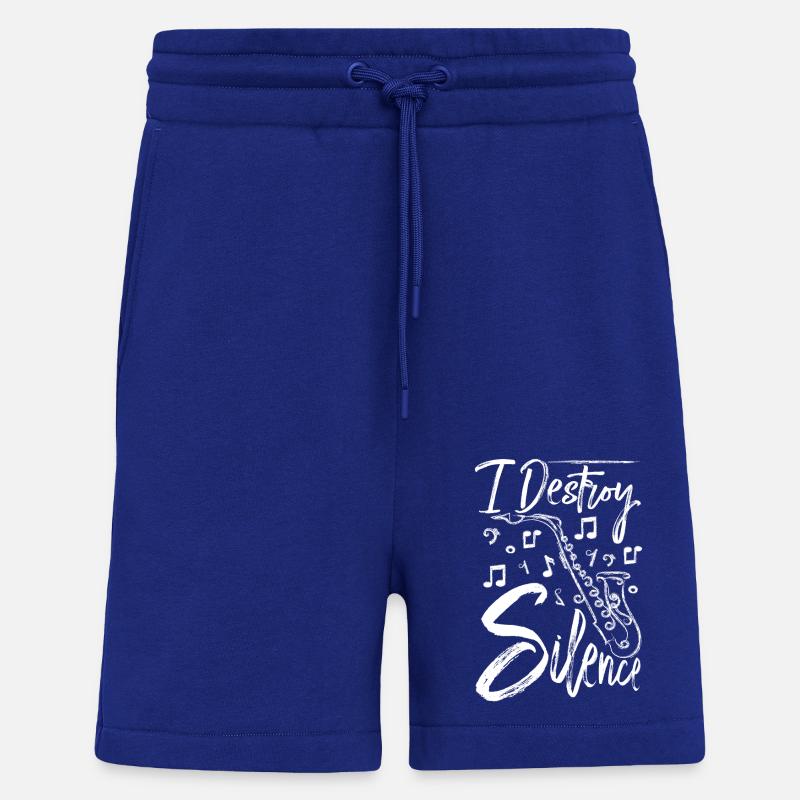 I destroy silence saxophonist - Shorts - made by SPREAD - Iconic Blue