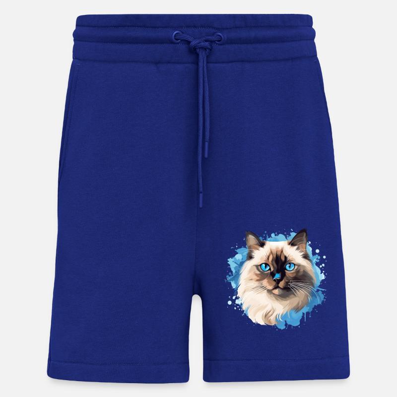 Birman Cat Birma Katze - Shorts - made by SPREAD - Iconic Blue
