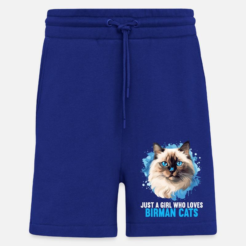 Birman Cat Birma Katze - Shorts - made by SPREAD - Iconic Blue