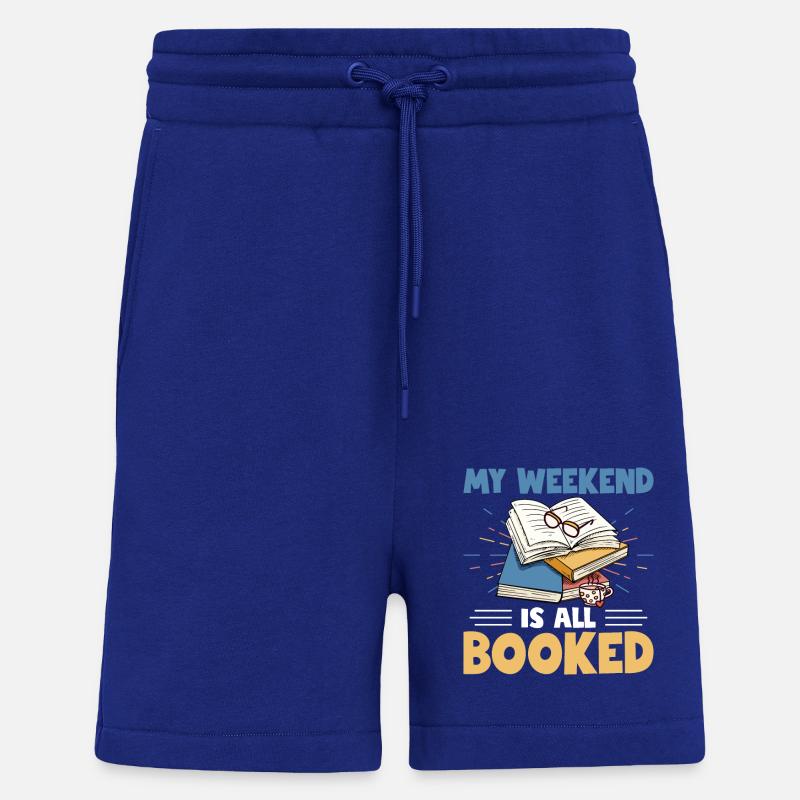 Mon week-end est complet - Short bio décontracté fabriqué en UE - Iconic Blue