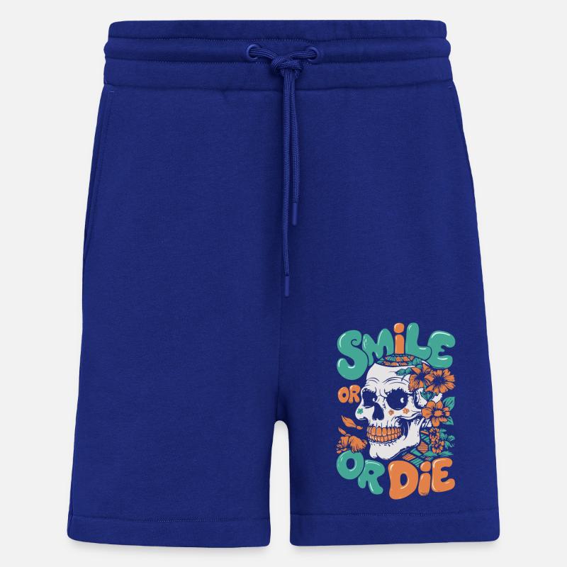 LÄCHELN ODER STERBEN - Shorts - made by SPREAD - Iconic Blue
