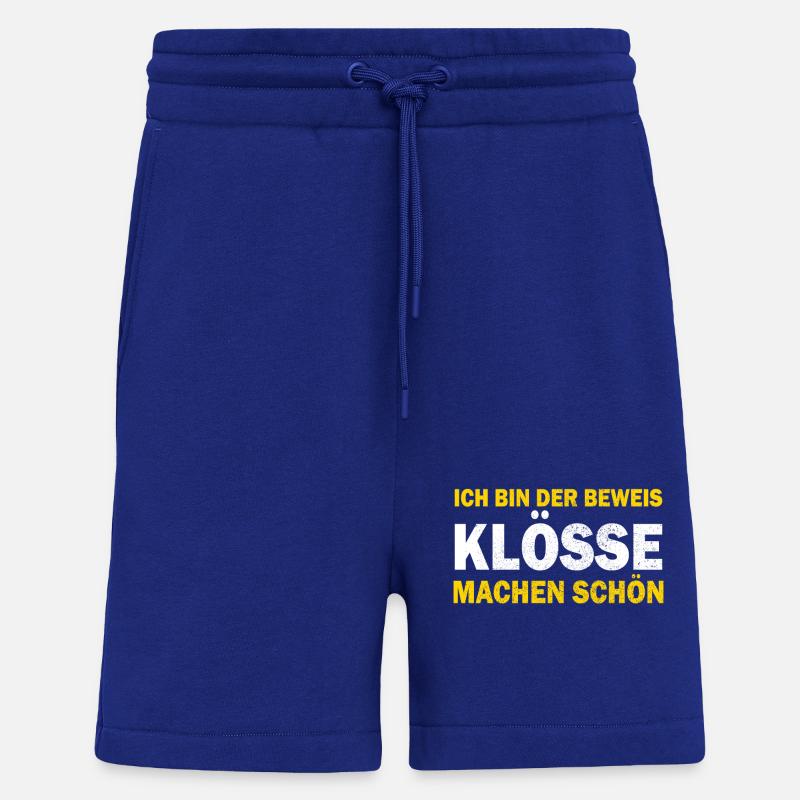 Cuisine allemande, boulettes, Thuringe, dialecte - Short bio décontracté fabriqué en UE - Iconic Blue