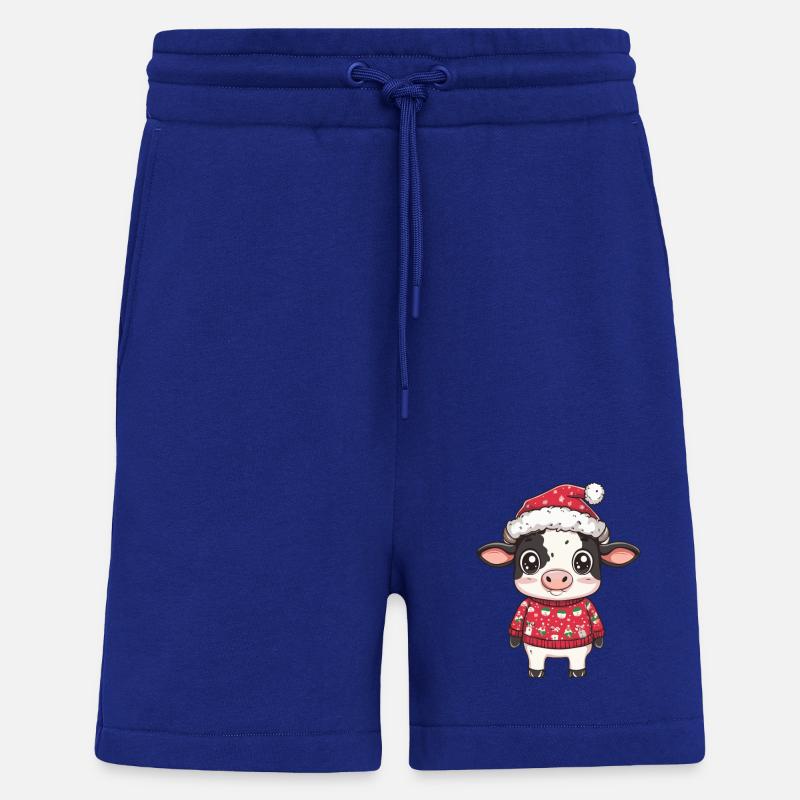 Noël de vache - Short bio décontracté fabriqué en UE - Iconic Blue