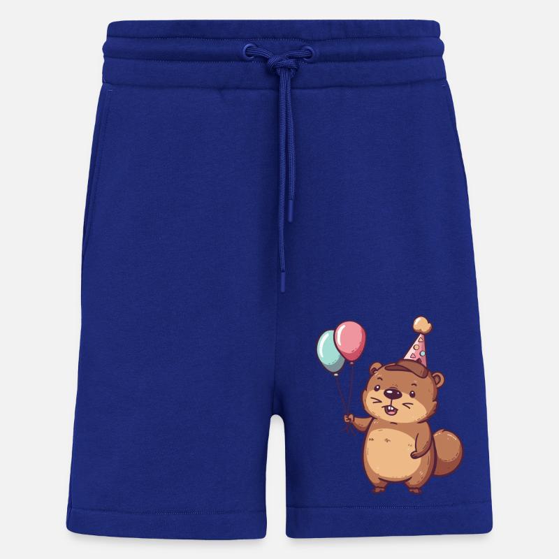 Beaver Birthday Comic Cute - Shorts - made by SPREAD - Iconic Blue