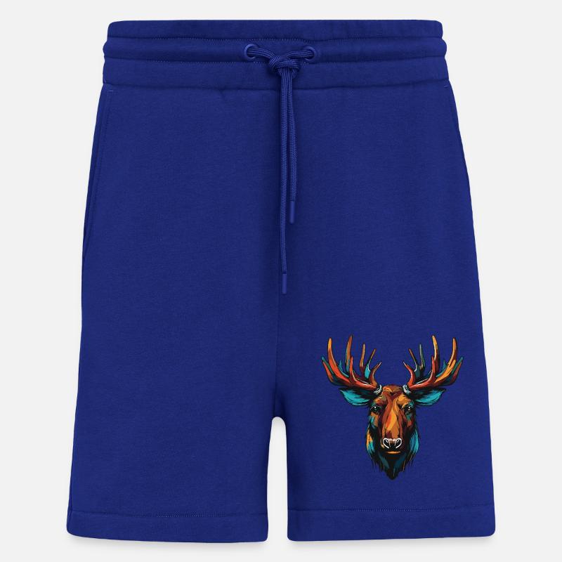 Portrait d’orignal - Short bio décontracté fabriqué en UE - Iconic Blue
