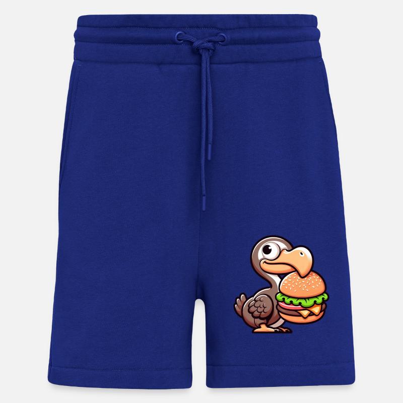 Whimsical Dodo Burger Chibi Hamburger - Shorts - made by SPREAD - Iconic Blue