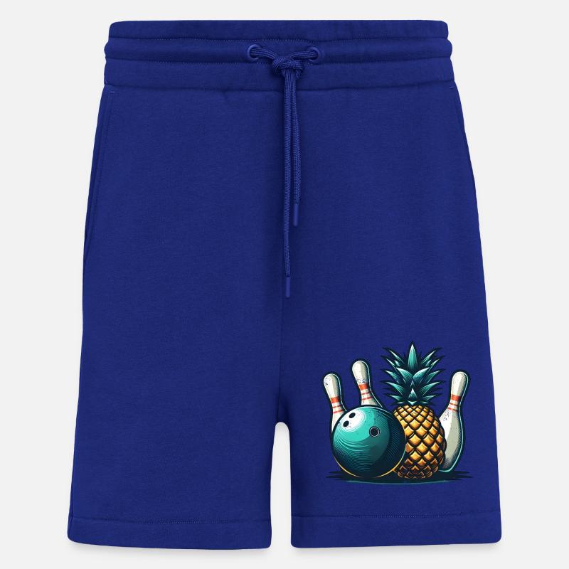 Bowling à l’ananas - Short bio décontracté fabriqué en UE - Iconic Blue