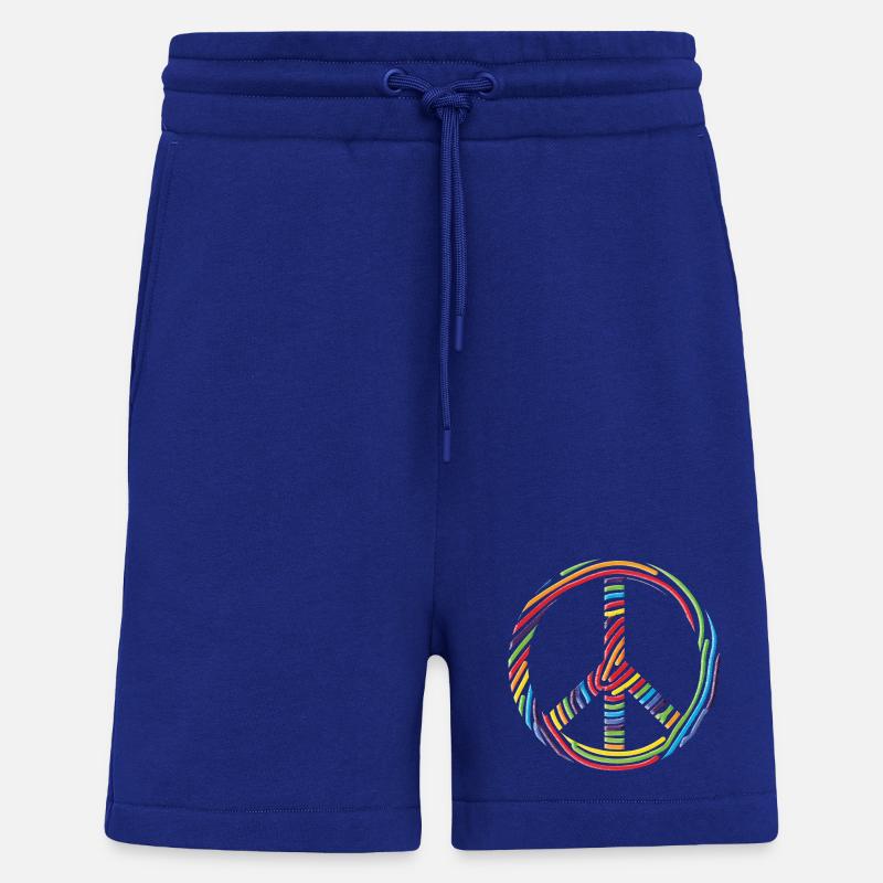 Buntes-Peace-Zeichen - Shorts - made by SPREAD - Iconic Blue