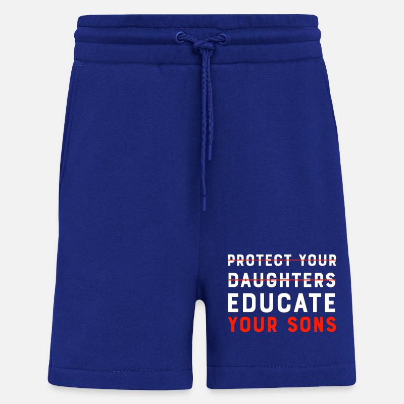 Educate your Son - Shorts - made by SPREAD - Iconic Blue