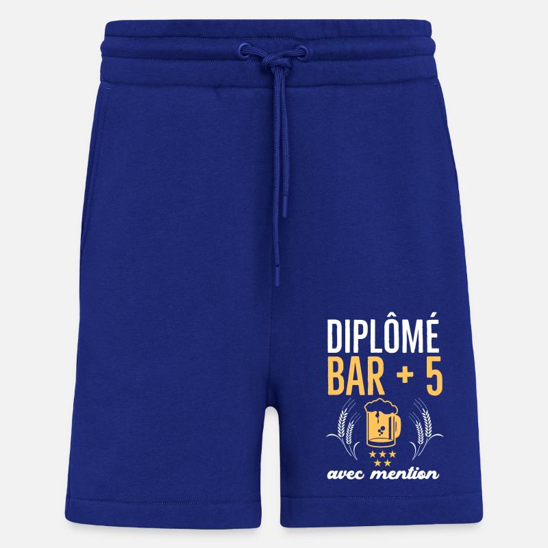 Humour bière 4 - Short bio décontracté fabriqué en UE - Iconic Blue