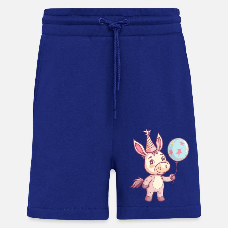 Donkey Birthday Comic Cute - Shorts - made by SPREAD - Iconic Blue