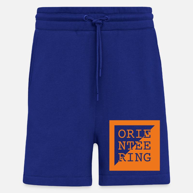 Orienteering Logo - Run & Navigate - Pantaloncini ecologici casual Made in UE - Iconic Blue