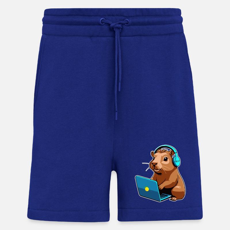Capybara Programmierer Coder Computer - Shorts - made by SPREAD - Iconic Blue