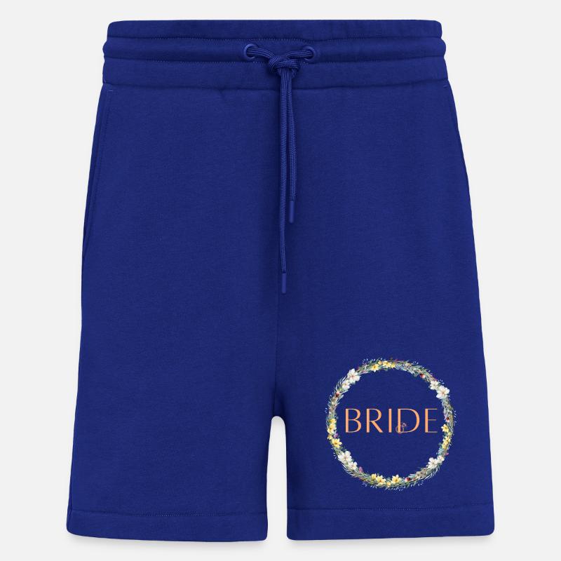 Team Bride ! Blumenkranz Personalisierbar - Shorts - made by SPREAD - Iconic Blue