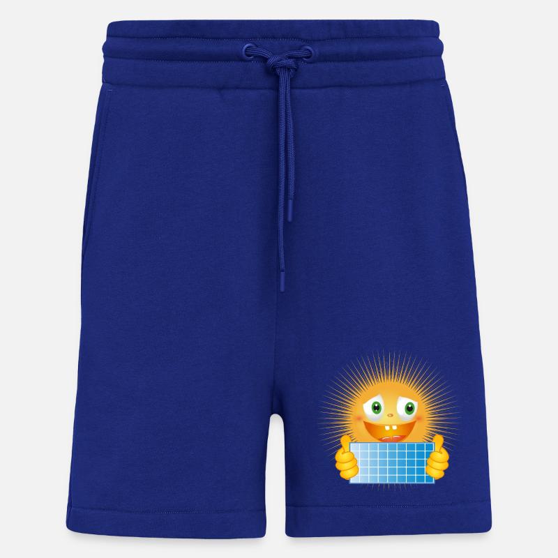 Strahlende Sonne mit Solartafel - Shorts - made by SPREAD - Iconic Blue