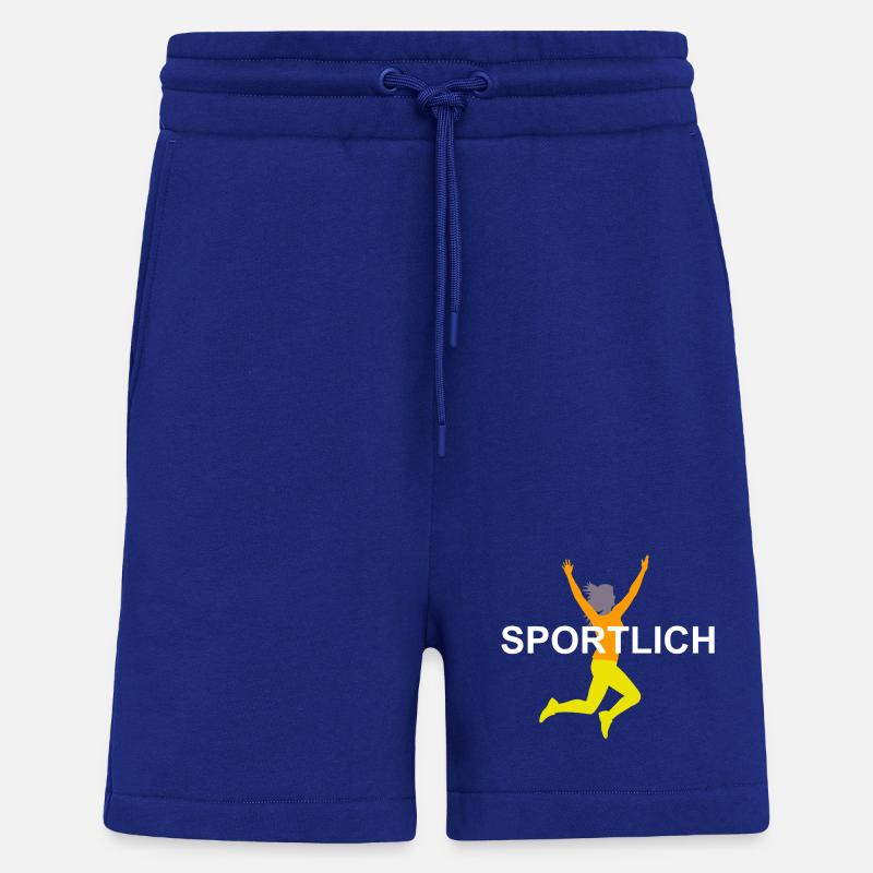 Illustration de sprinter dynamique - Short bio décontracté fabriqué en UE - Iconic Blue