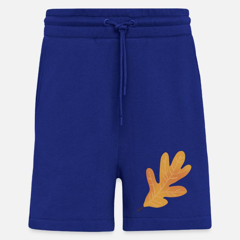 Illustration de feuille de chêne d’automne - Short bio décontracté fabriqué en UE - Iconic Blue