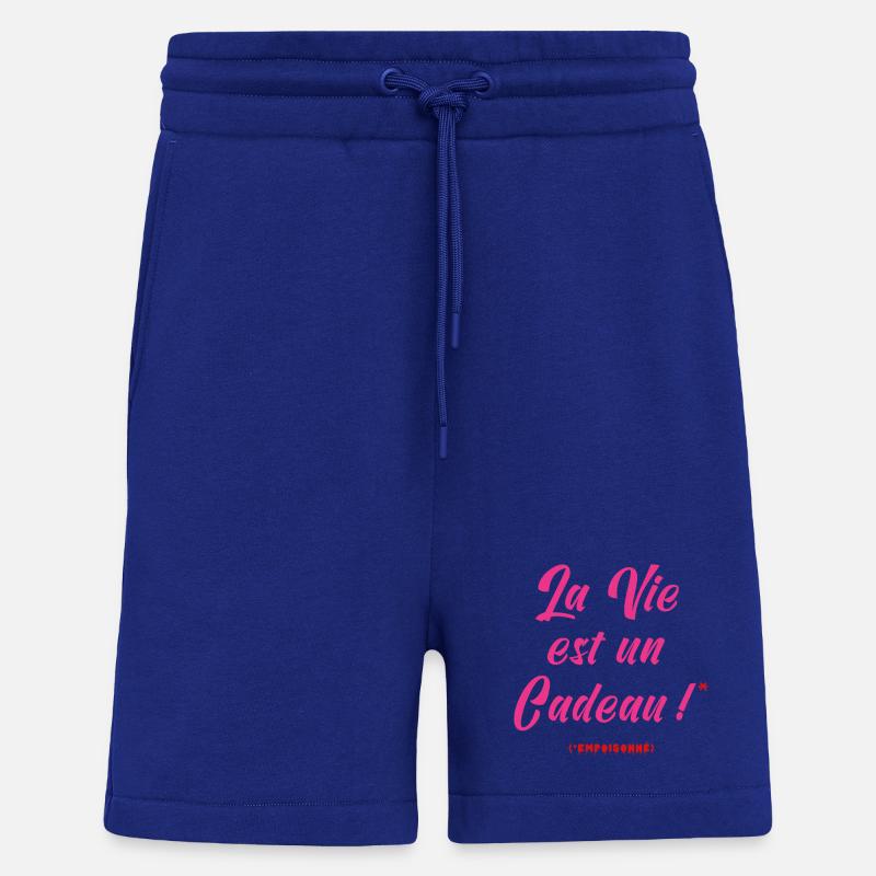 DAS LEBEN IST EIN GESCHENK (vergiftet) - Shorts - made by SPREAD - Iconic Blue