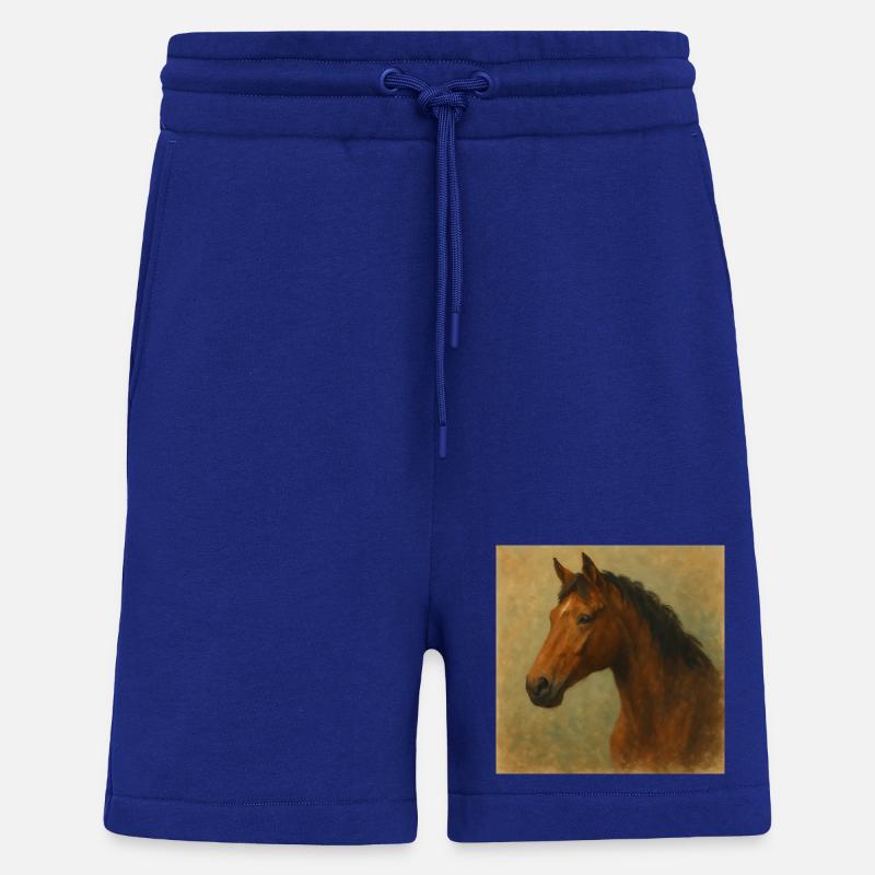 Pferdeporträt in Ölgemälde - Shorts - made by SPREAD - Iconic Blue