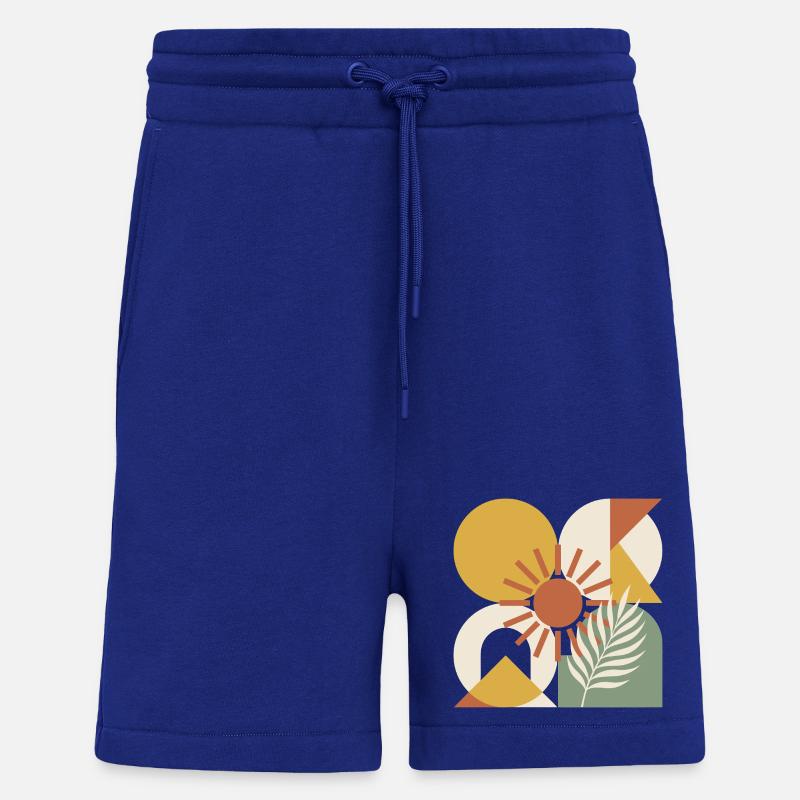 Boho-abstrakter geometrischer botanischer Sonnenstrahl - Shorts - made by SPREAD - Iconic Blue