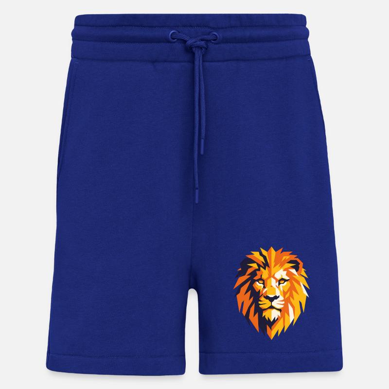 Auffälliger geometrischer Löwe - Shorts - made by SPREAD - Iconic Blue
